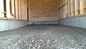 Garage ready for Hard Troweled Concrete